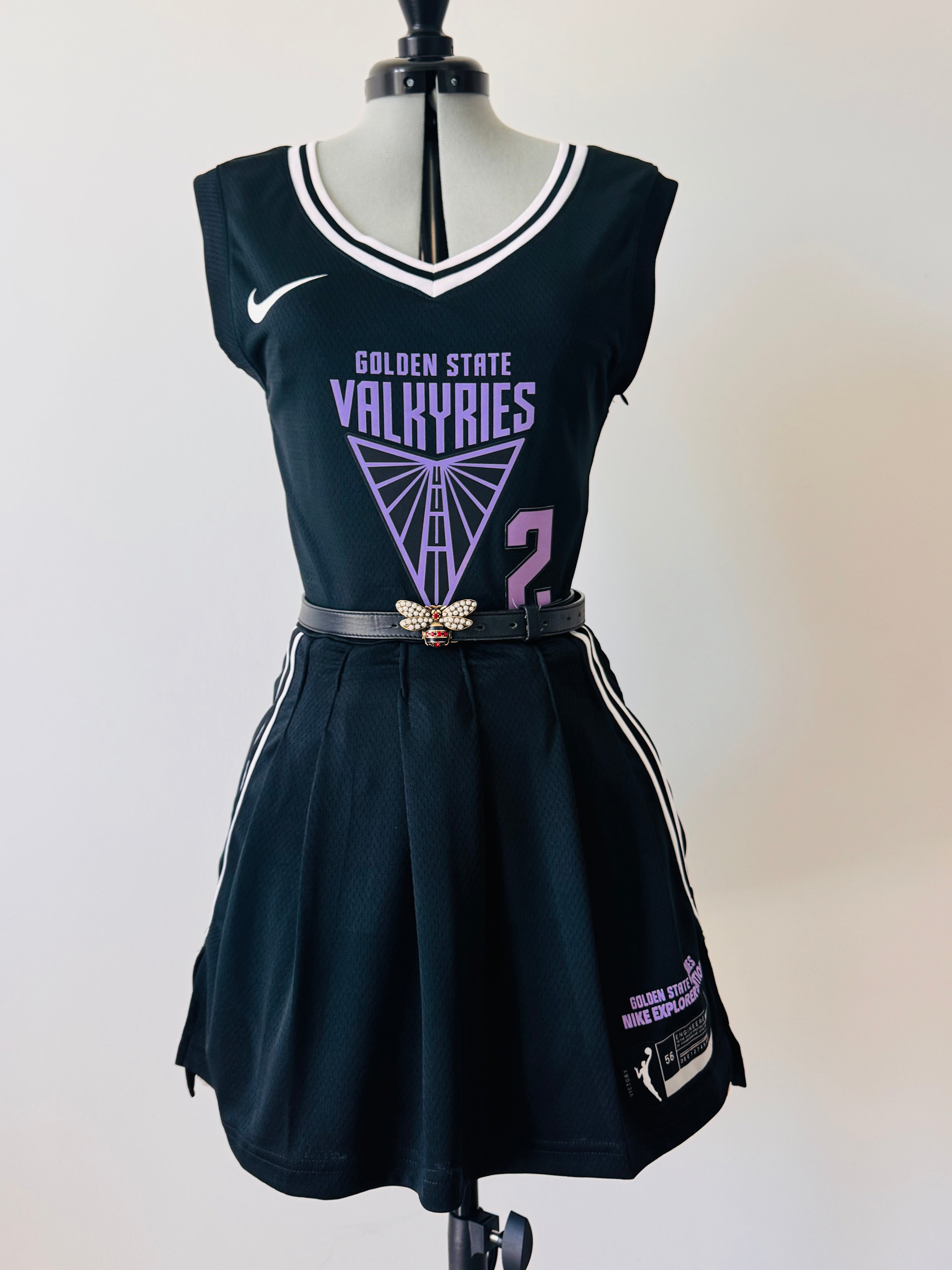 Valkyries Inaugural Season Jersey Reconstructed - The Volley Pleated Dress